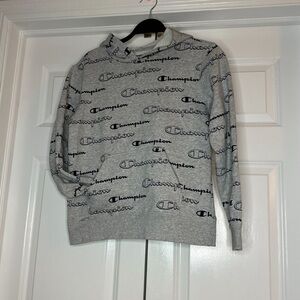 Champion Big Boys L Allover Print Hoodie